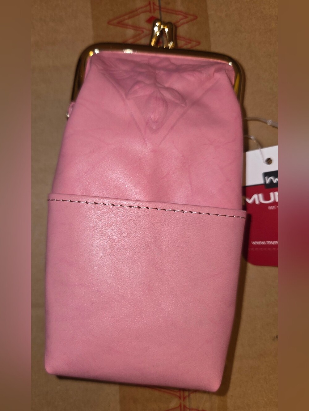 Mundi Nostalgic Leather Cigarette Case, Pink